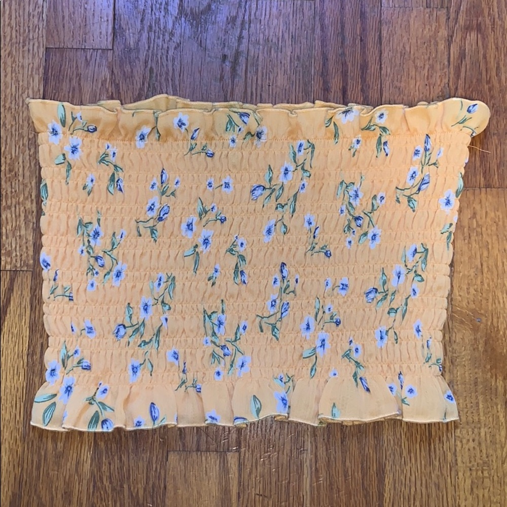 Kendall and Kylie Yellow Floral Tube Tup